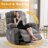 Oversized Massage Swivel Recliner Chair With Lumbar Heating For Living Room Rocker Recliner With Cup Holders And USB Charge Port, For Adult-1543664517