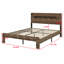 Wood Platform Bed Frame With Storage LED Light Headboard And  USB-2103597394