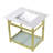 Kingston Brass Quadras 31-Inch Ceramic Console Sink with Steel Base and Glass Shelf-49618819-49610570