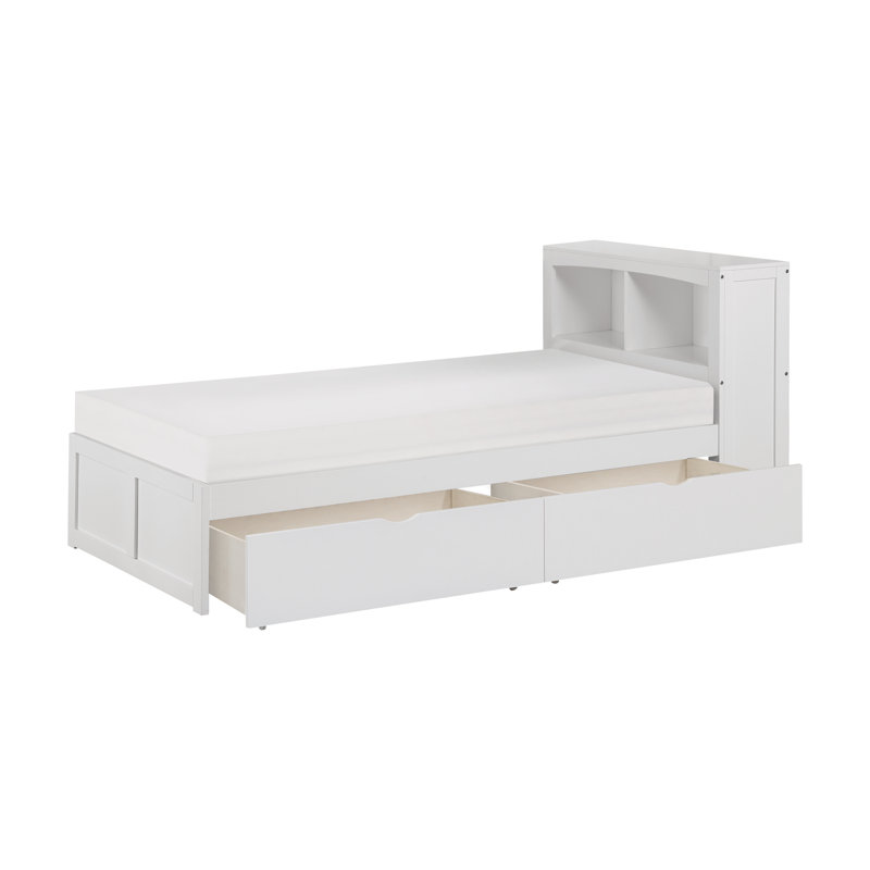 Lit simple avec boîtes de rangement Katin