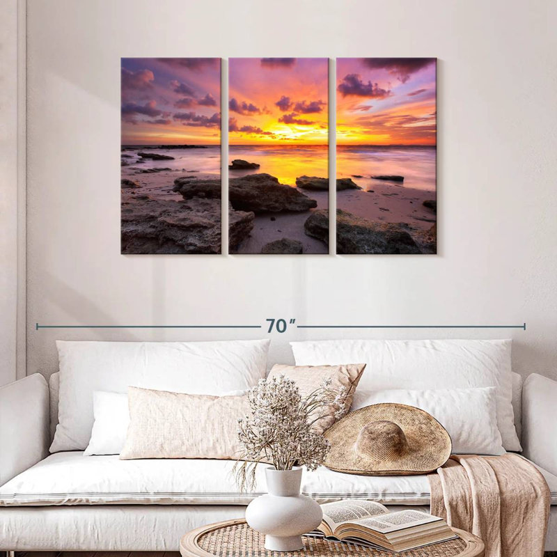 Coucher de soleil à couper le souffle, H 28 po x l 45 po