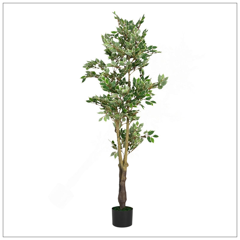 Ficus artificiel avec pot, H 69 po x l 31 po x P 31 po