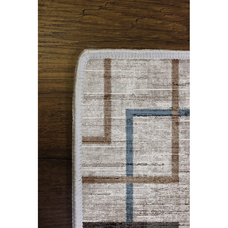 Stylish Area Carpet, Grey, 4.6 x 7.2 Feet | 100% Polyester, 650 g/m² | Antibacterial, Eco-Friendly, Non-Slip PVC Dot Underside | Machine Washable, Digital Printed, Perfect for Living Room & Bedroom Décor