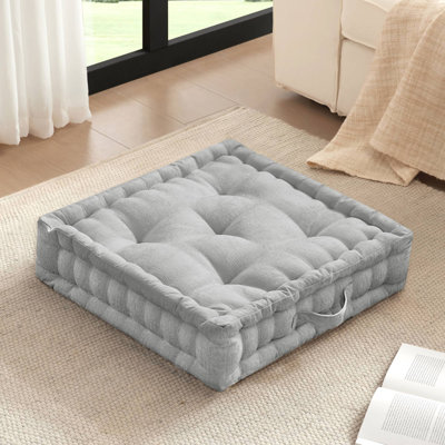 Coussin de sol carré en chenille poly A Alez