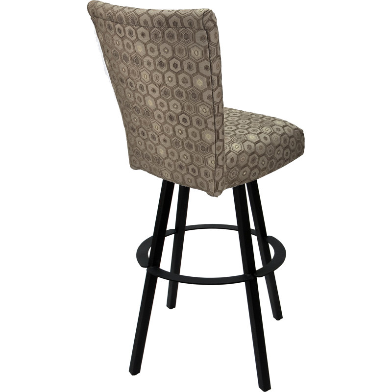 Tabouret de bar pivotant en métal 30 po - 700 Plus - Diamond sur base Warren, Noir