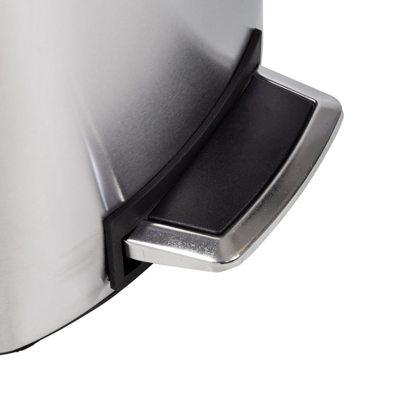 Steel Step On Kitchen Trash Can - 13.2 Gallons