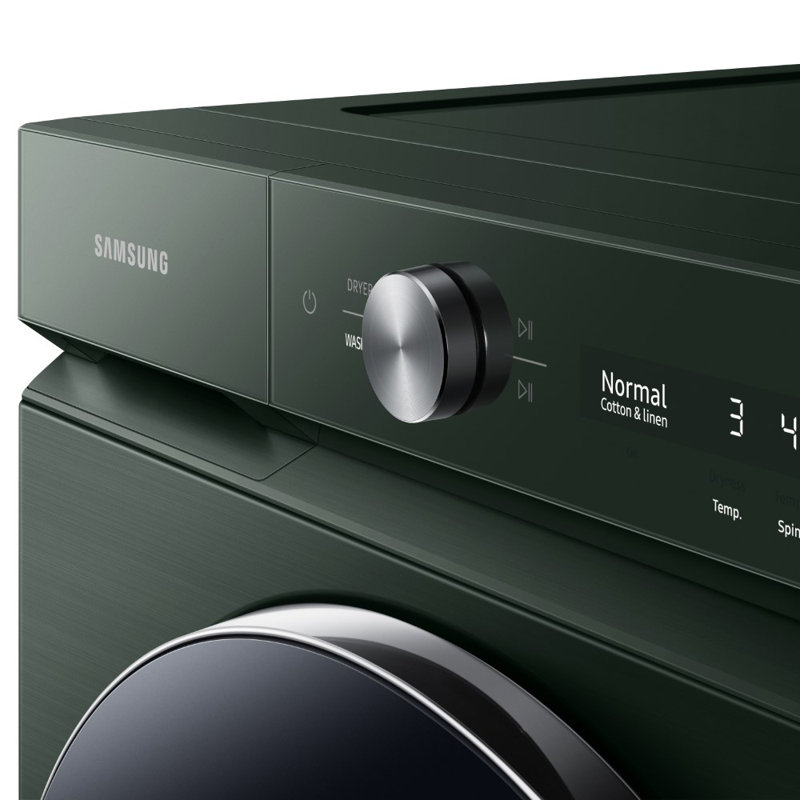 Samsung Bespoke 6,1 pi³ Laveuse à chargement frontal ultra grande capacité avec piqûre automatique et OptiWash, Vert forêt