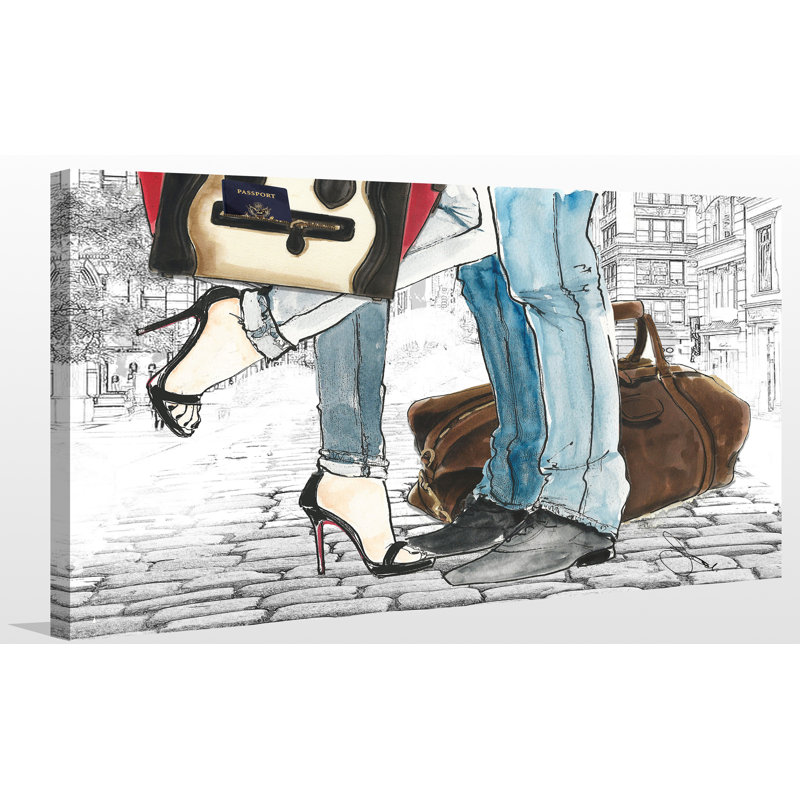 « week rendezvous », impression sur toile, H 36 po x l 60 po x P 1,5 po, Toile tendue, Pas de tapis