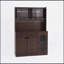 Armoire de rangement pour garde-manger de 71 pouces de hauteur avec portes en verre Reeded, support pour micro-ondes et grande capacité pour cuisines, garde-manger et salons