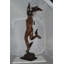 Statue en bronze mercurisé du 19ème siècle - Taille: L 23 po x l 13 po x H 64 po.