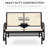 Garden Double Rocking Swing Glider Chair , 2 Bench. Beige Wear- Sling, Powder Coated Steel. Outdoor Comfort. 47.25"L X 27.5"W 33.5"H Patio - Sling Fabric, Steel Construction. Use.