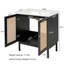 Meuble-lavabo simple 30 po avec comptoir en céramique-114851908