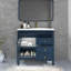 Meuble-lavabo de salle de bain 35,6 po Mid-Century-130940318