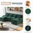 106" U Shape Sectional Sofa Cloud Couch For Living Room, Upholstery Comfy Modular Sofas, 4 Seat Chenille U-Shaped Sleeper Sofa With Chaise Lounge-2100161999