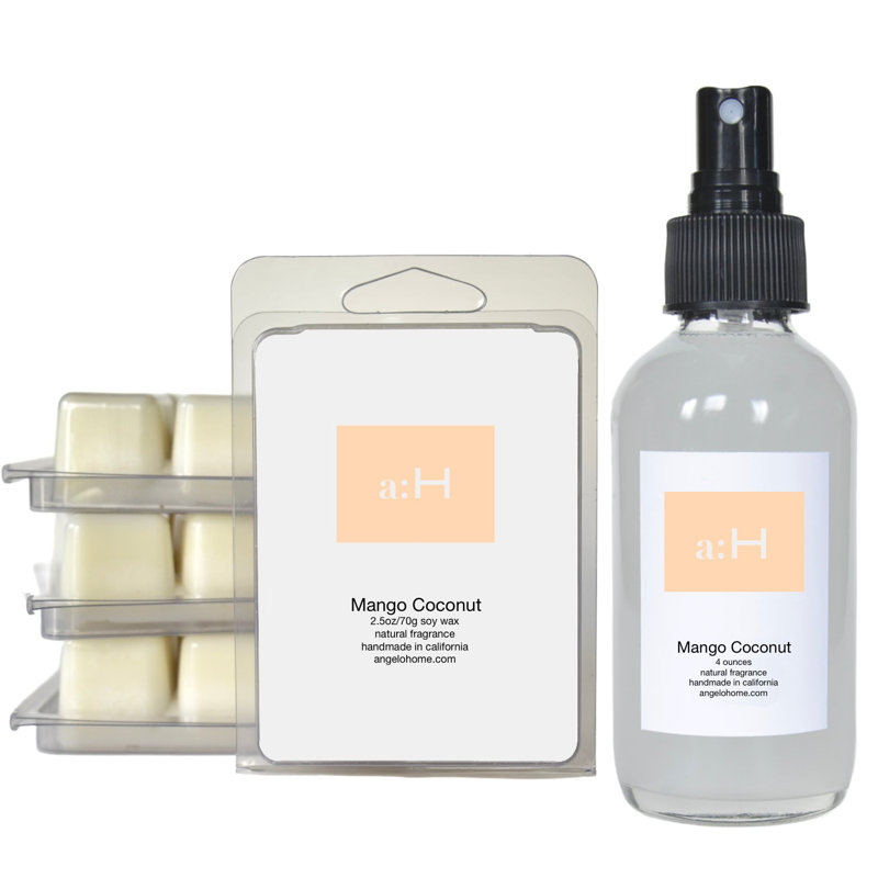 Mango Coconut Scented Wax Melts and Room Spray Set