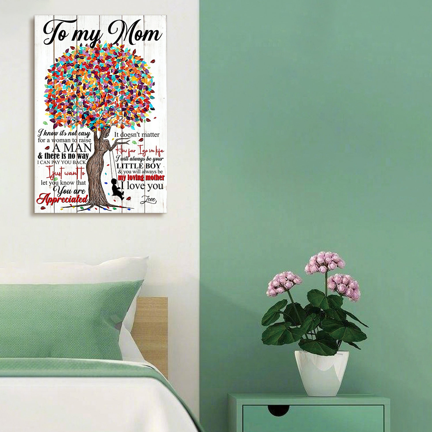 Wildon Home® Canvas Wall Art Inspirational Quote Mother's Day Gifts ...