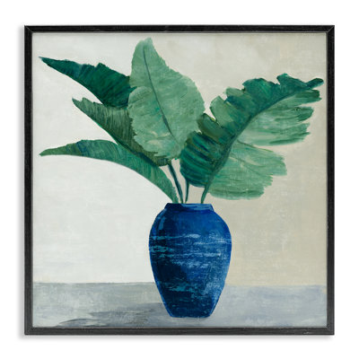  Fan Palms in Vase Framed Giclee Art by Jacob Q