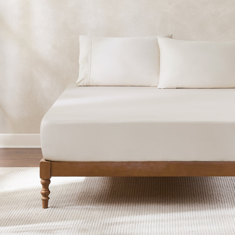 Ensemble de draps en coton français, Beige, Ensemble de draps pour grand lit