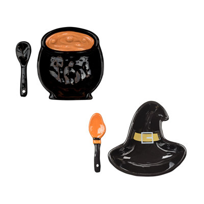 Ensemble de service, bol à trempette et épandeur 10 Strawberry Street Witchy Dip