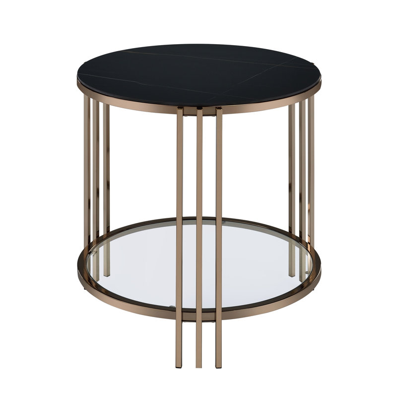 Table de bout Elegant Champagne Finish