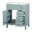 Ensemble de meuble-lavabo 30 po avec évier - Armoire avec tiroirs, structure solide et panneau de fibres à densité moyenne-76366738
