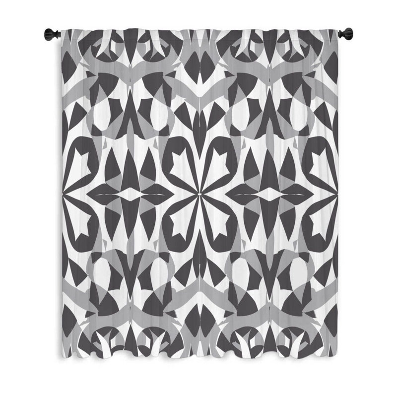 Rideaux géométriques à motif géométrique et occultant - 1 panneau, L 53 po x L 87 po