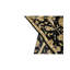 Floral Area Rug in Black