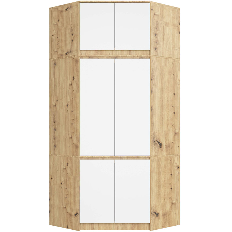 Sikanas 6 Door Manufactured Wood Wardrobe