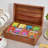 Acacia Wood Tea Bag Organizers, Tea Packet Storage Boxes, 8-Compartment Tea Caddy for Tea Bags Chest, Teabag Holder Containers, Teabox Station Display