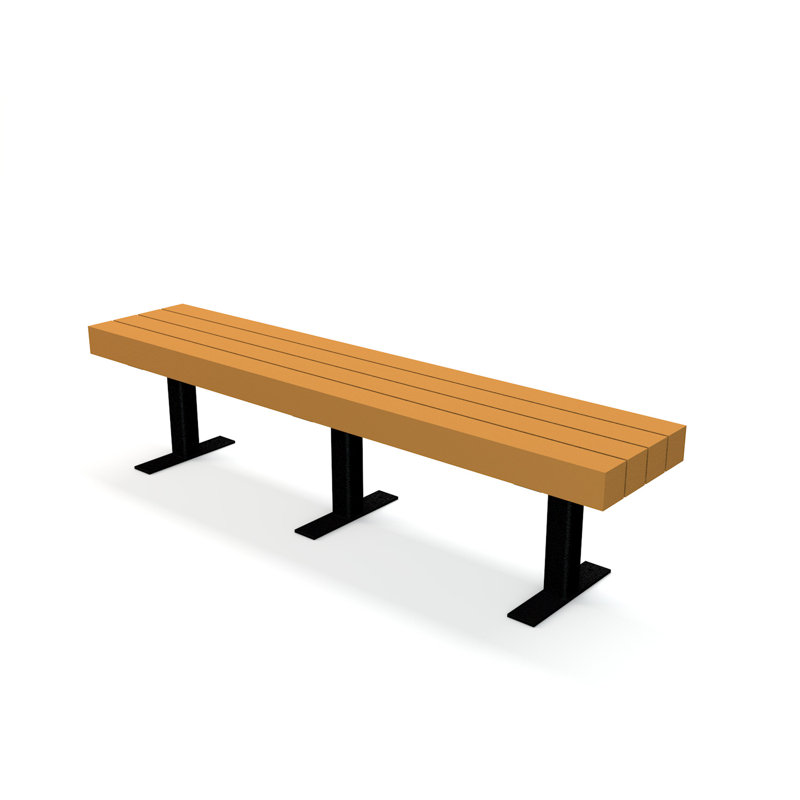 Banc de parc en plastique recyclé trailside, Cèdre, 4 pi