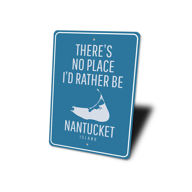 Enseigne en aluminium Nantucket, H 14 po x l 10 po x P 0,04 po