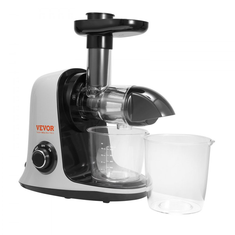Extracteur de jus à mastication lente, presse-agrumes à pressage à froid avec fonction inversée, extracteur de jus à moteur silencieux, extracteur de jus facile à nettoyer avec une brosse, pour les légumes à haute teneur en nutriments
