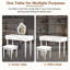 Ensemble de coiffeuse moderne 40 "avec miroir à écran tactile lumineux, coiffeuse et tabouret rembourré avec 2 grands tiroirs