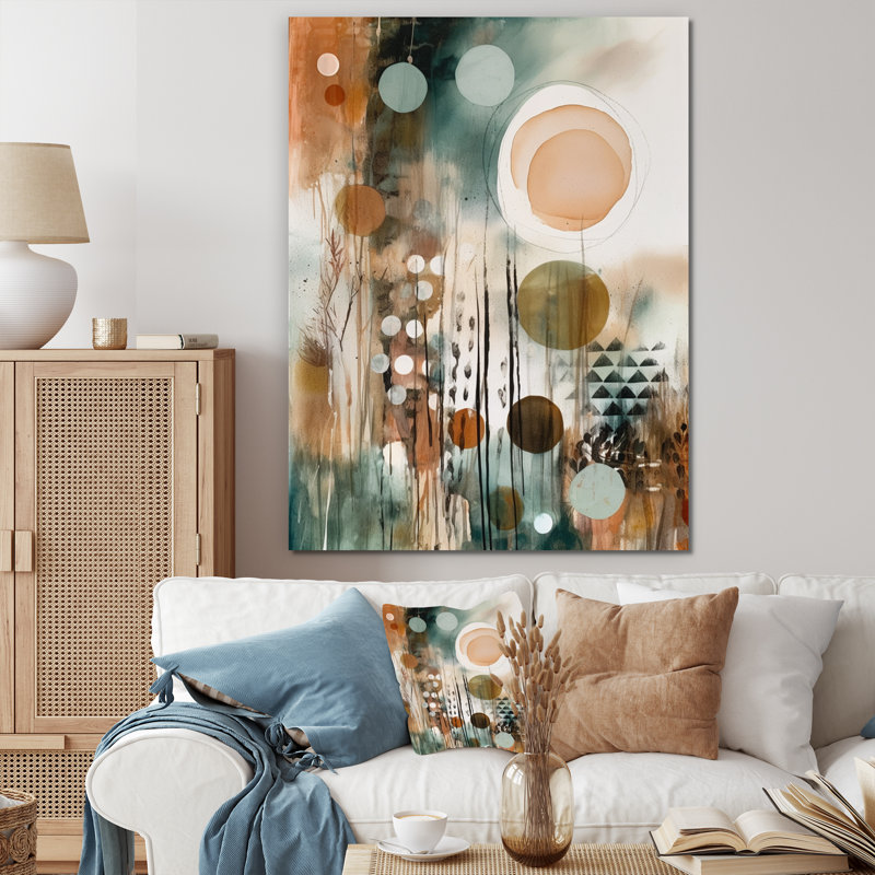 «Jalik Green and Brown», impression artistique sur toile, H 40 po x l 30 po x P 1,5 po, Toile tendue