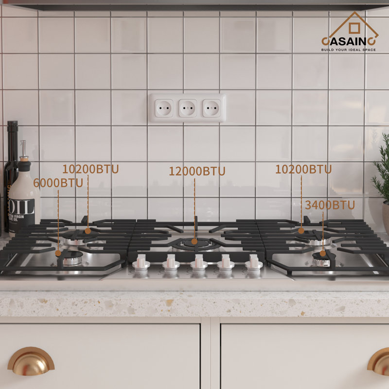 CASAINC Ge 36'' Natural Gas 5 Burner Cooktop