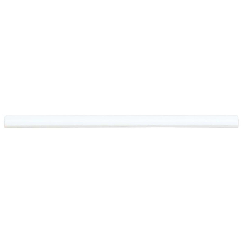 Emery .5x8 Handmade Crackled Glossy Terracotta .25 Round Bullnose, White