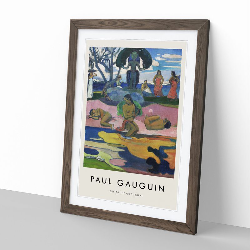 Day Of The God by Paul Gauguin - Single Picture Frame Print, 65cm H x 48cm W x 2cm D, Walnut Framed