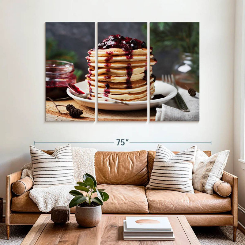 Yarlin Blueberry Pancakes, 36" H x 57" W