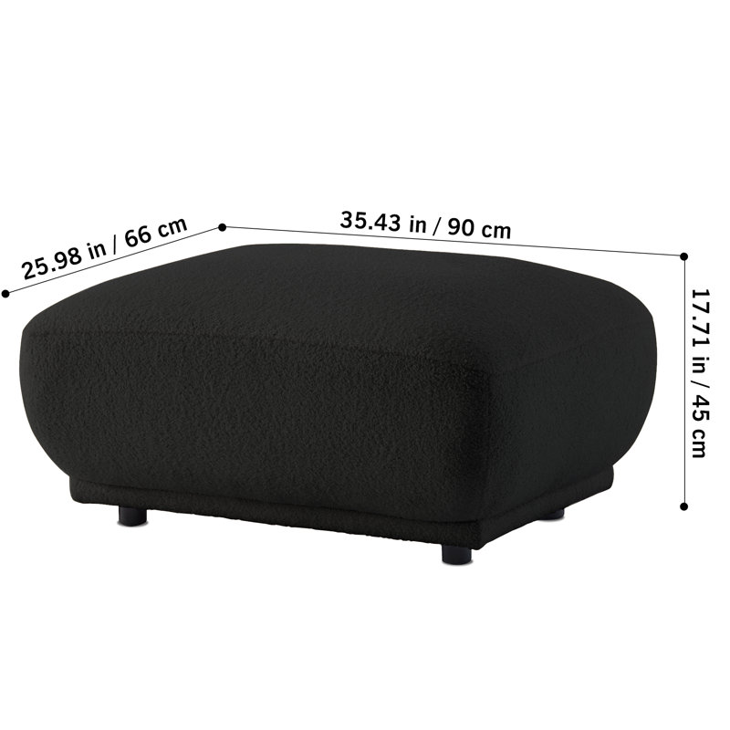 Removeable Wool Ottoman, Sherpa Ottoman Foot Rest , Modern Vanity Stool Seating For Girls Women, Foot Stool For Living Room Set