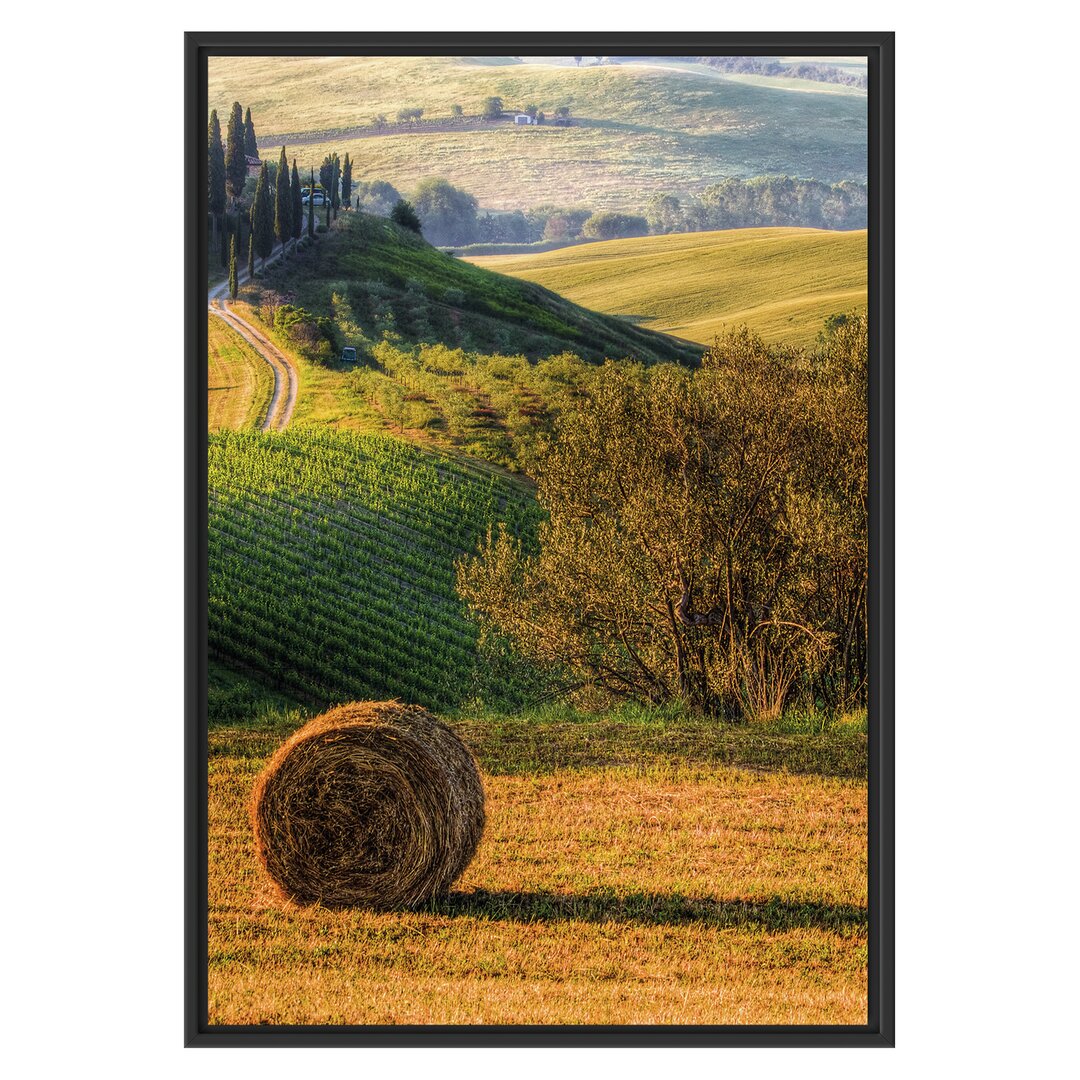 Gerahmtes Poster Italienische Toskana-Landschaft