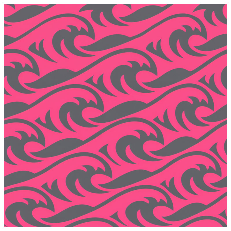 Pink Wave Pattern Quilted Bedspread All Sizes, King