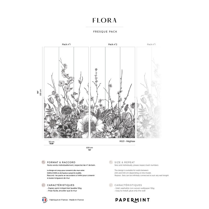 Flora Pack 1 & 2 , Black