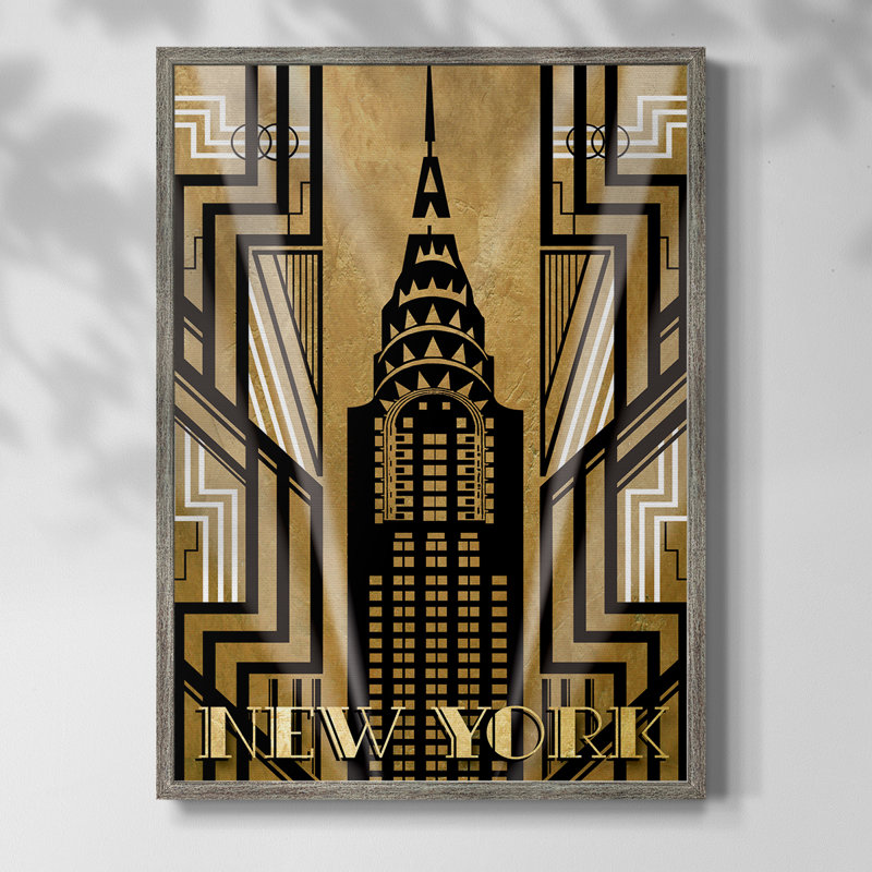 «NY Deco» par Katrina Craven, impression sur toile tendue, bois massif, H 30 po x l 24 po