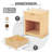Fluted Nightstand, Modern Mid-Century Bedside Table with Thickened Board, Silent Glide Drawer & Gold Metal Handles, Large Wide End Table for Bedroom Living Room Office, Natural Oak-1637101466-1637101460