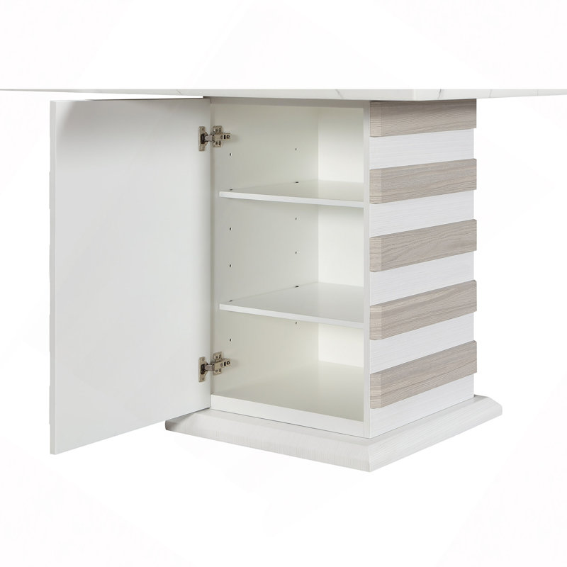 Table de bar, H 36 po x l 48 po x P 48 po, White