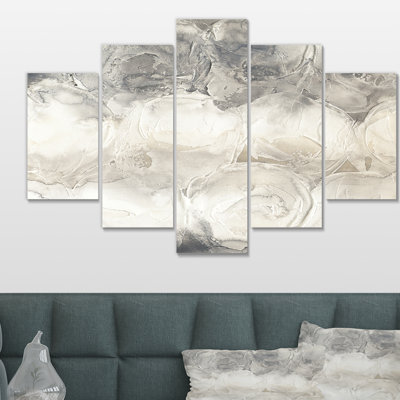 « gray cercles i », reproduction d’art à multiples images sur toile