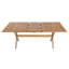 Table de salle à manger d'extérieur en bois d'acacia de 60 à 76 po, table télescopique idéale pour les rassemblements de patio et de jardin, finition teck