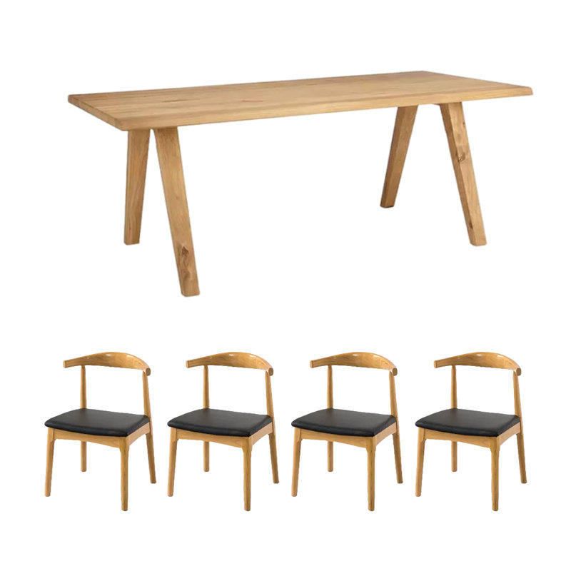 Ensemble de salle à manger rectangulaire, H 29,53 po x L 78,74 po x l 35,43 po