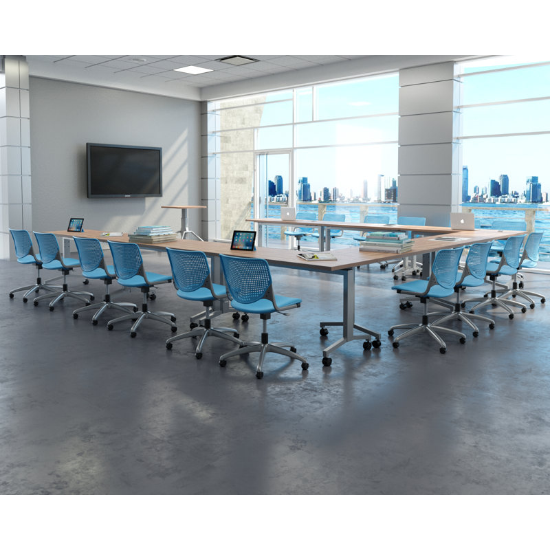 Kool Task Chair, Sky Blue, White