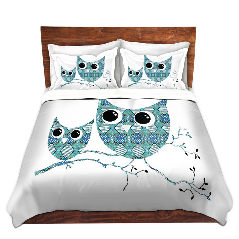 Polyester Duvet Cover, 1 King Duvet Cover + 2 King Shams, Teal/Gray